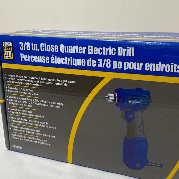 Sealed 3/8 Inch Close Quarter Electric Drill - Power Fist - Picture 4 of 7